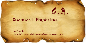 Oszaczki Magdolna névjegykártya